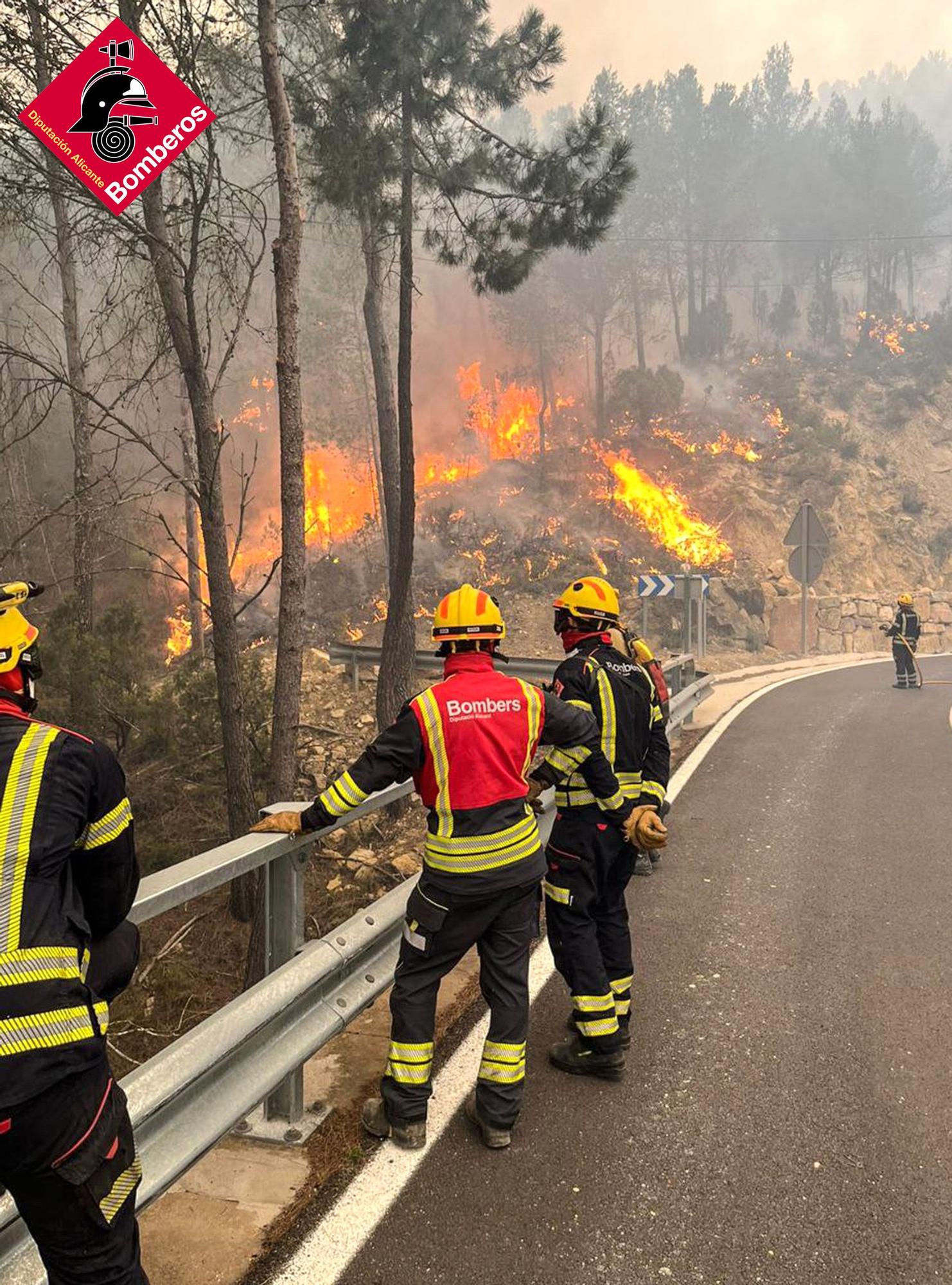 Incendio forestal en Villanueva de Viver