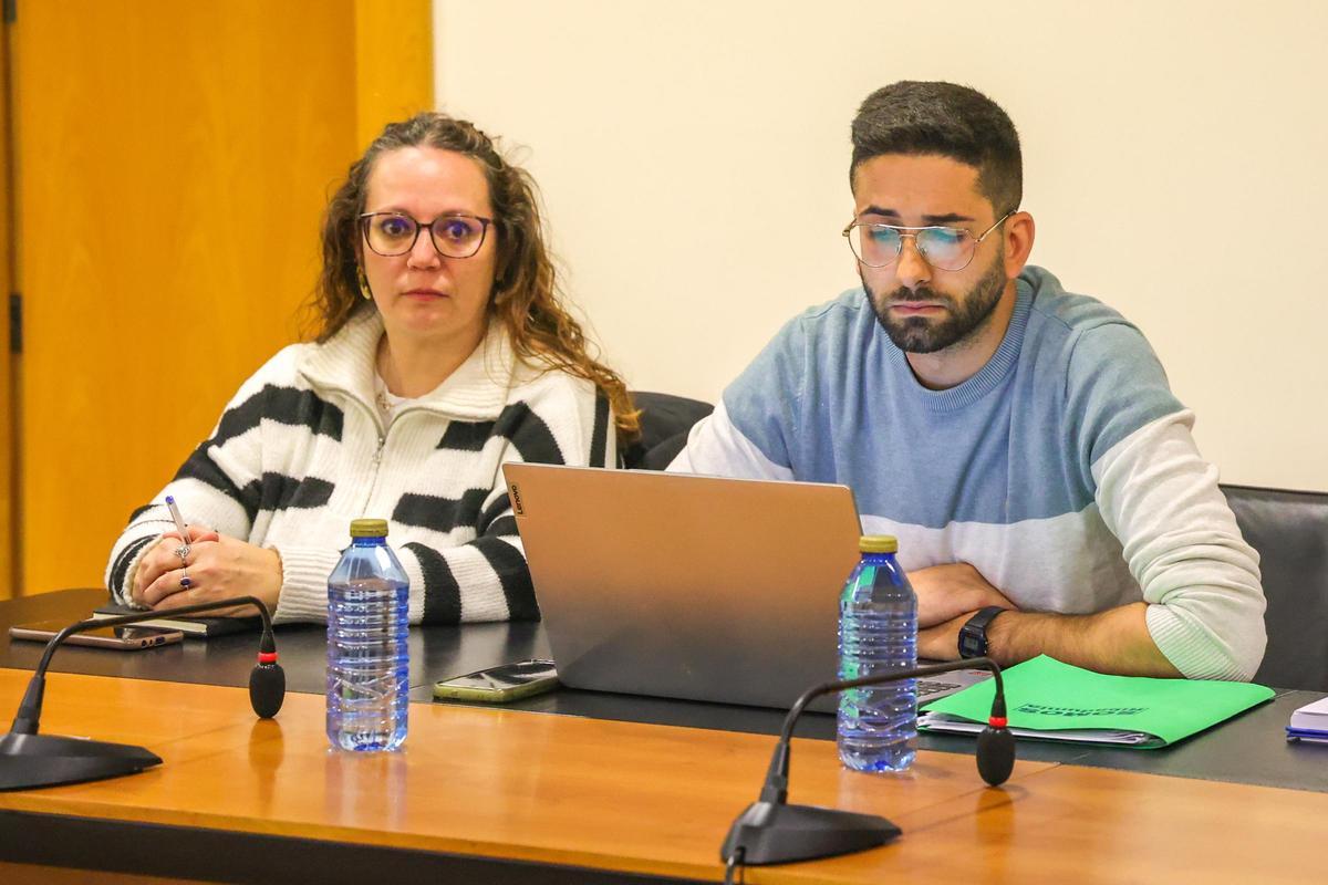 El concejal de Somos Ribadumia en un pleno.