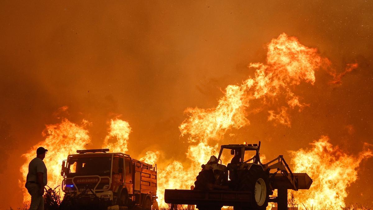 Incendio forestal en Odemira, Portugal