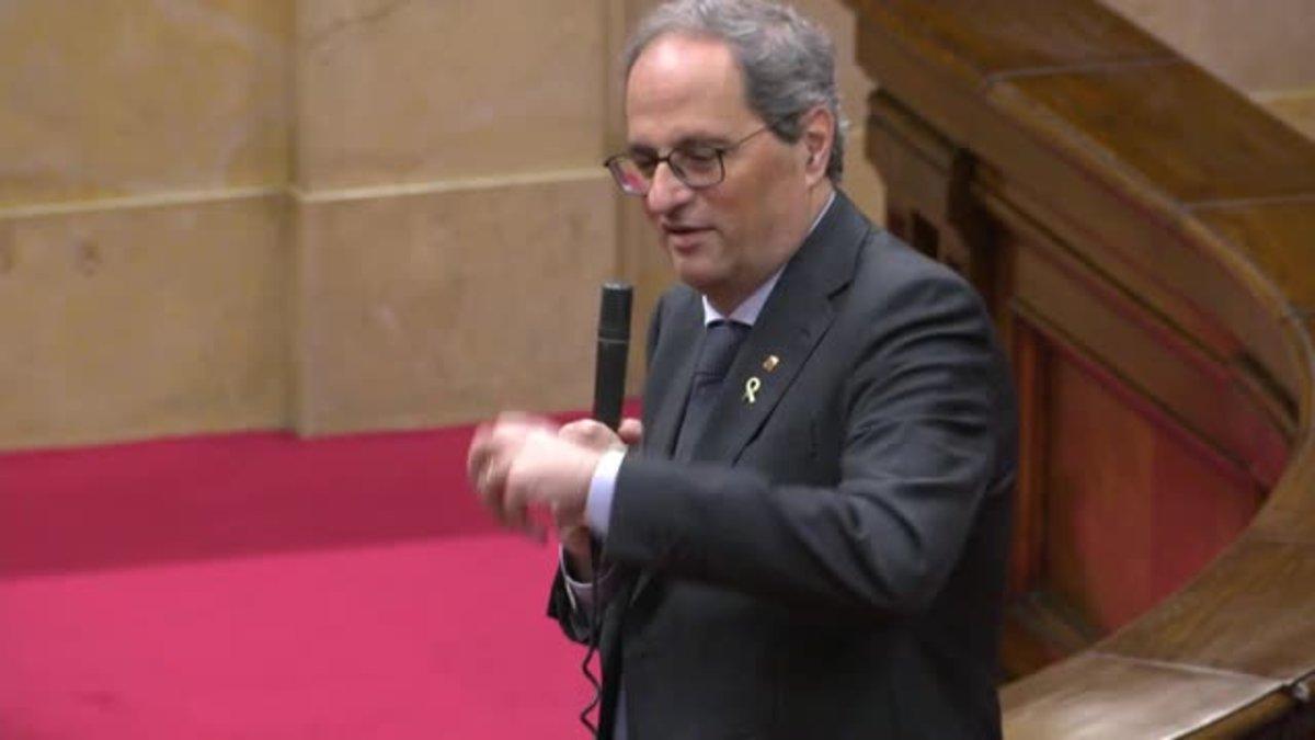 Torra pide que Cs, PSC i CatECP reclamen al Estado 4.000 millones de euros.