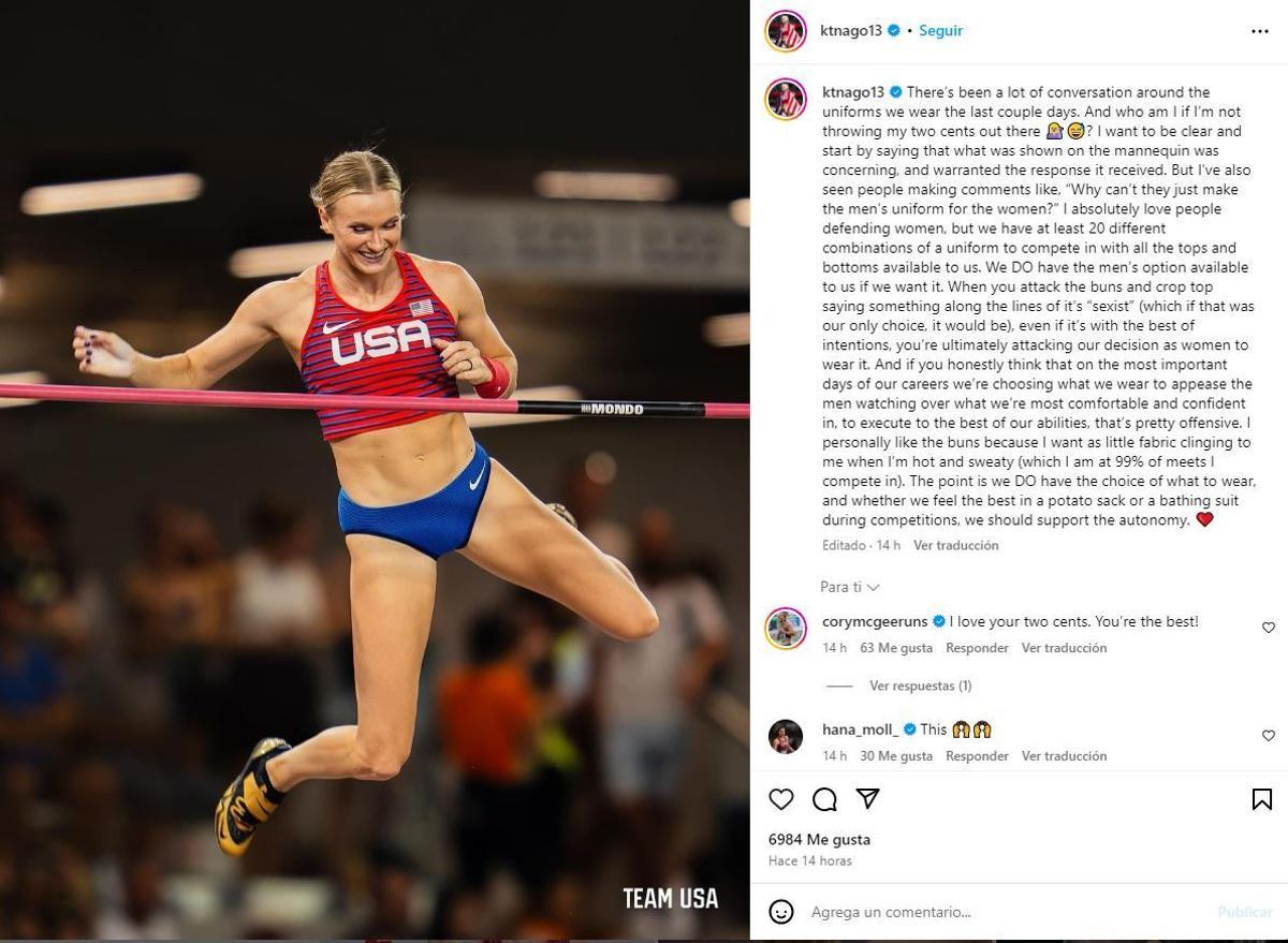 Katie Moon defendió los equipajes de Nike