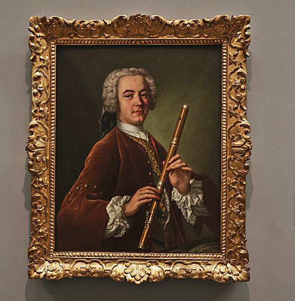“Músico con flauta travesera”, anónimo francés (hacia 1740).