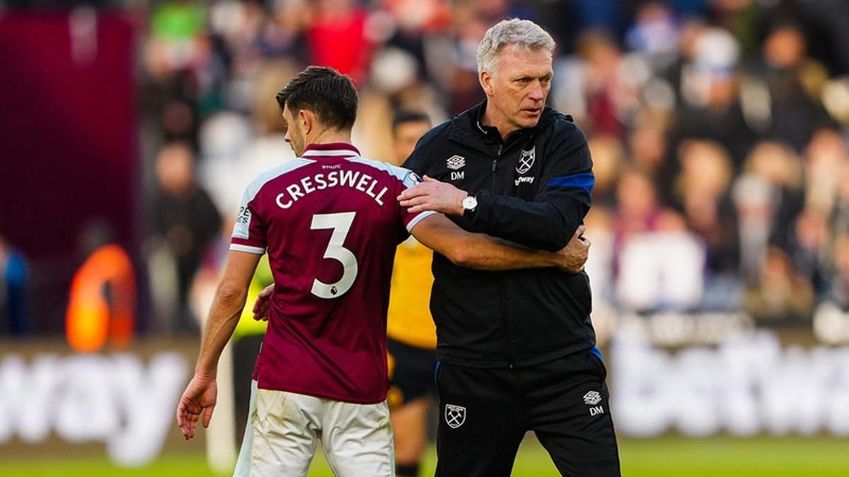 Moyes, junto a su pupilo Cresswell