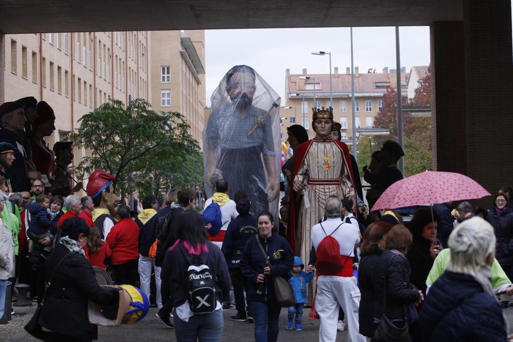 Plantada de gegants i cercavila a Girona