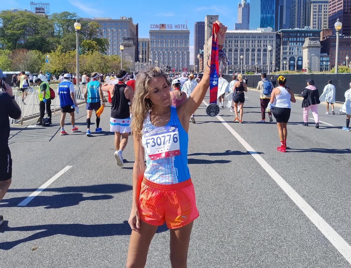 Comalat a la Marató de Chicago de l'any passat.
