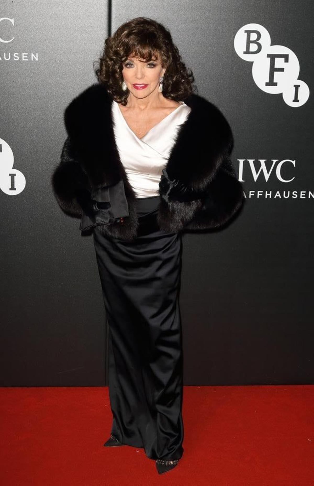 Joan Collins, en la gala BFI Luminous.