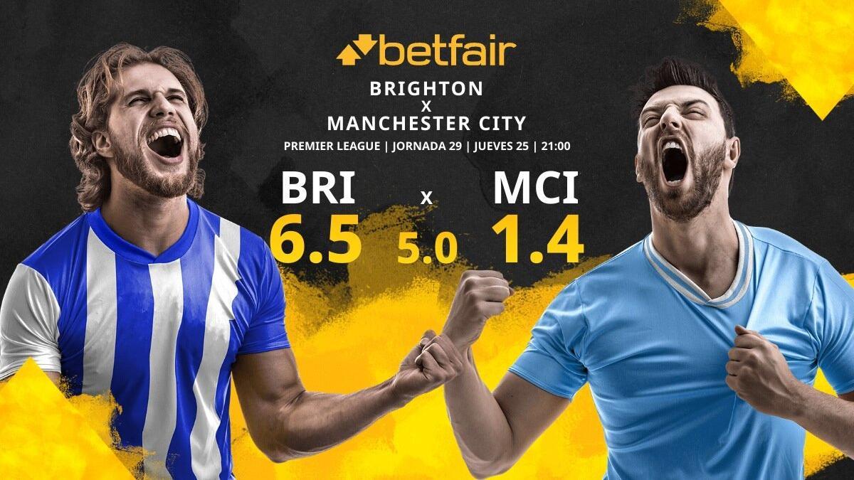 Brighton vs. Manchester City: horario, TV, estadísticas, clasificación y pronósticos