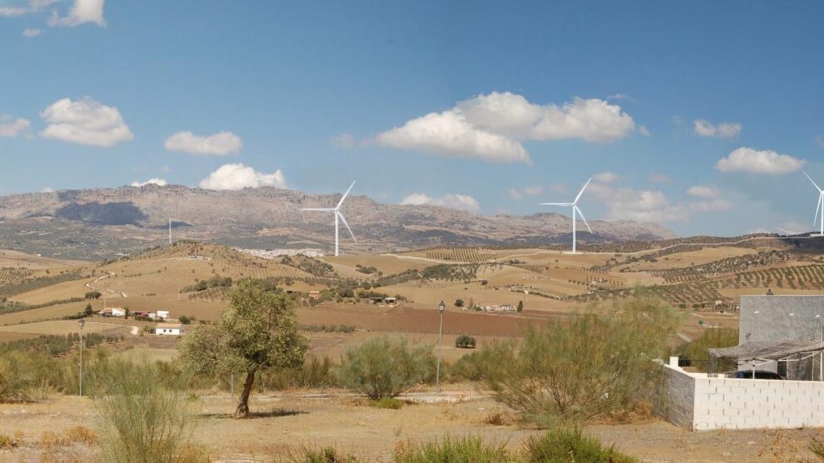 Proyección de eólicas en el Sur del Torcal