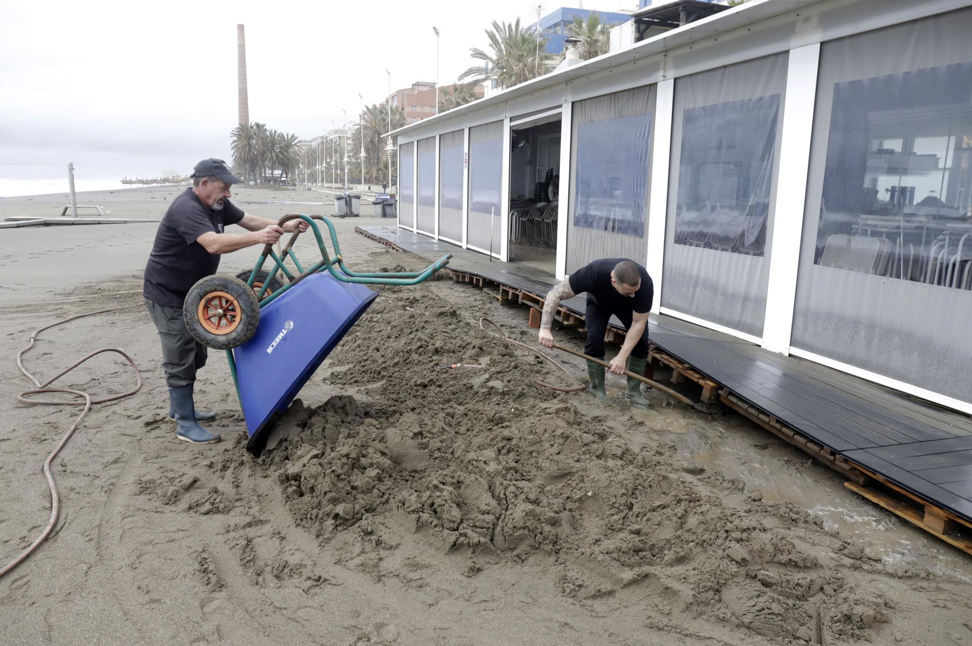 Daños por el temporal en Málaga