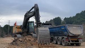 Imagen de las obras en la finca donde se encontraba la discoteca Pont Aeri