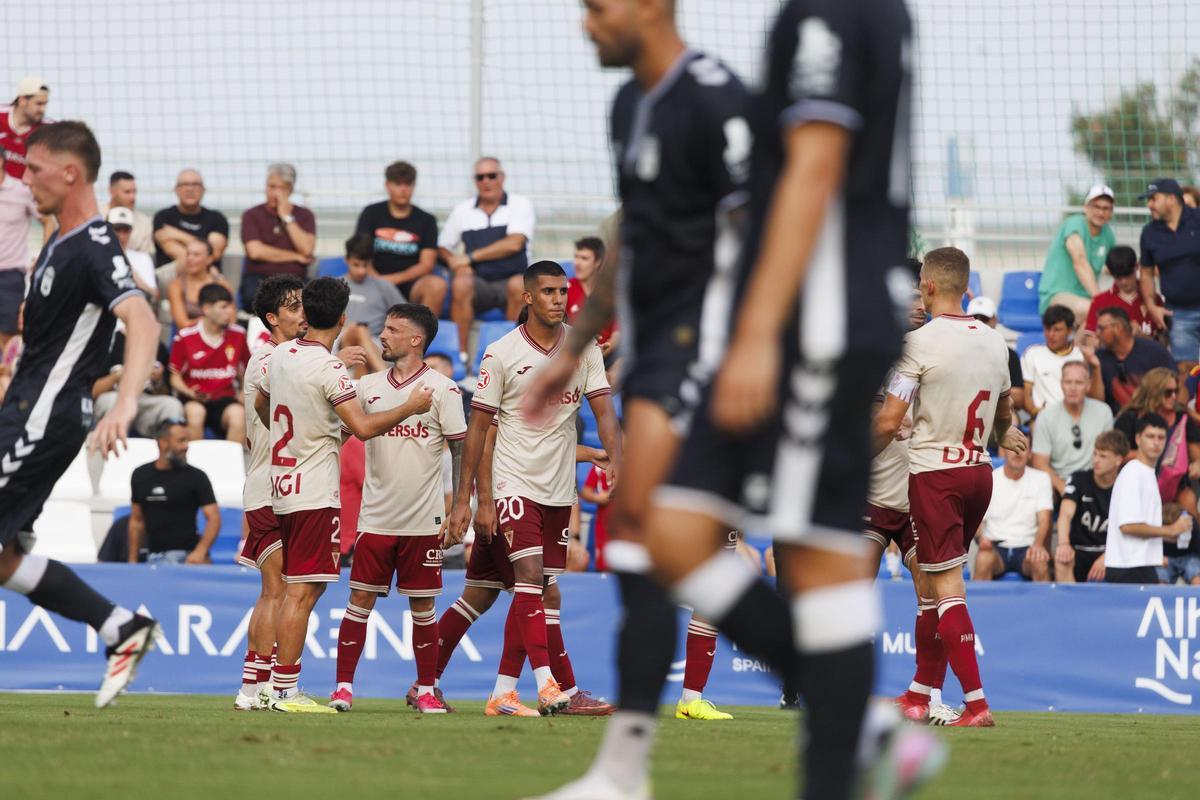 Las mejores imágenes de la primera victoria de pretemporada del Real Murcia frente al Eldense