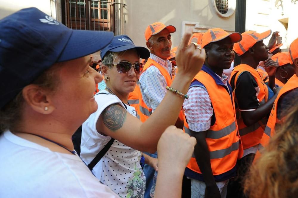 Gran protesta de los agricultores frente a la CHS