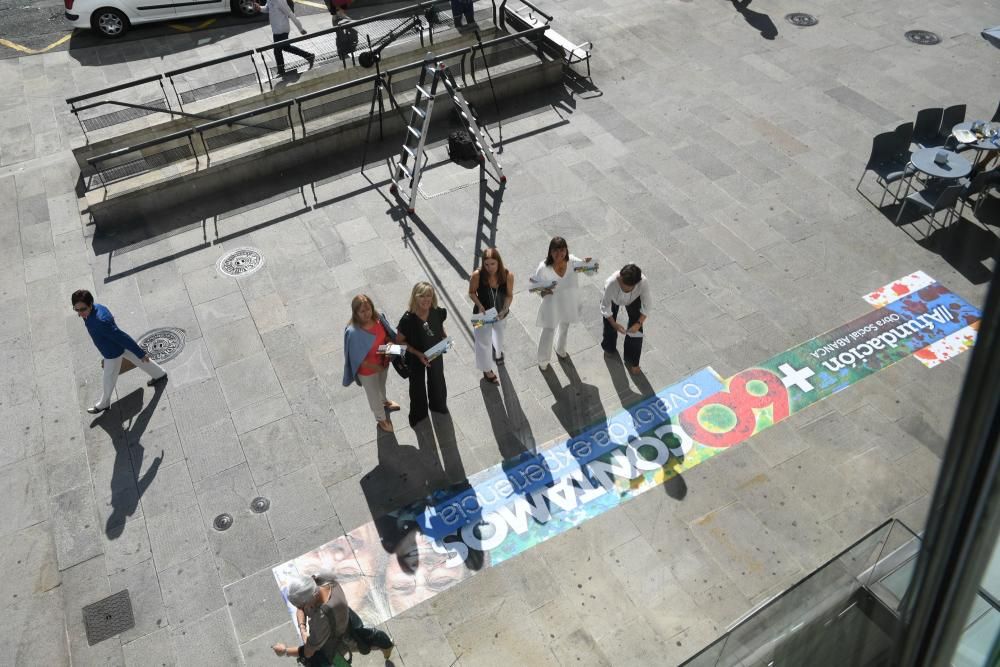 Mural por el Día del Mayor en Afundación