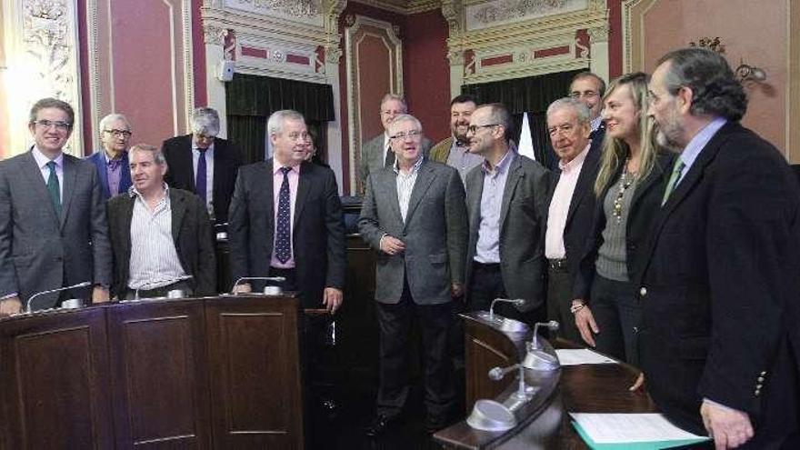 Una reunión previa, celebrada en el Concello de Ourense. // I. Osorio