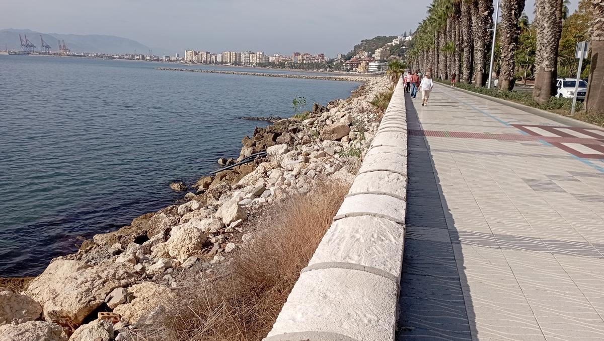 Otra vista de la pieza artística, en el paseo marítimo Pablo Ruiz Picasso, el pasado fin de semana.