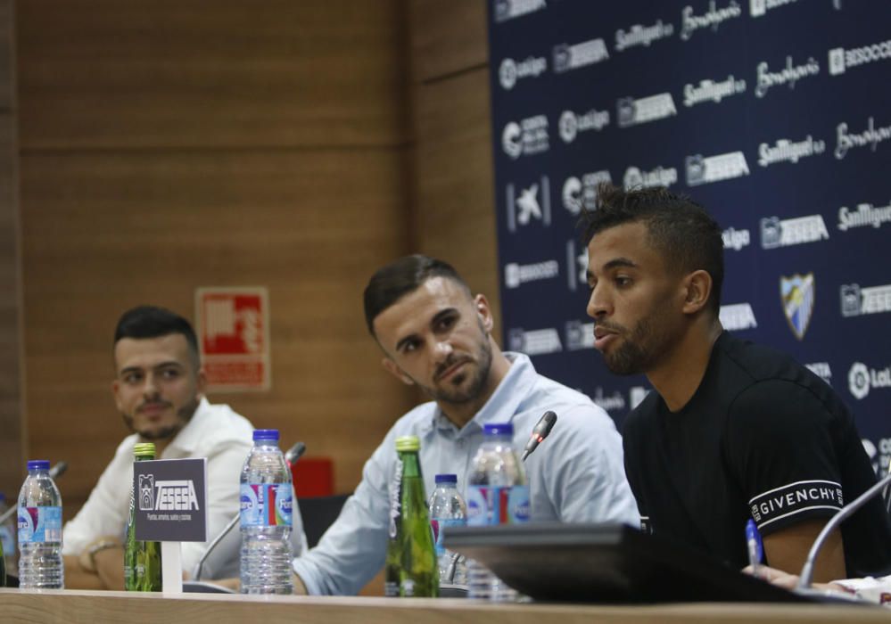 El Málaga CF presenta a Sadiku , González, y Benkhemassa