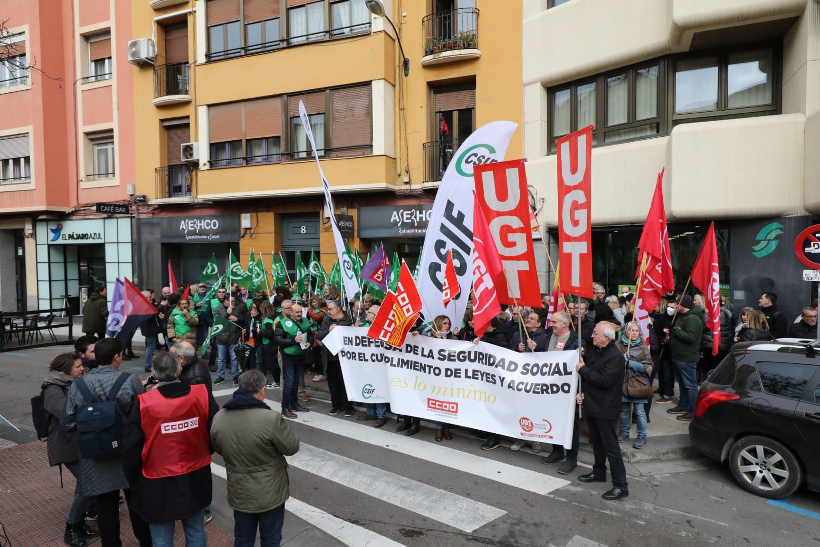 Protesta de los trabajadores de la Seguridad Social en Zaragoza