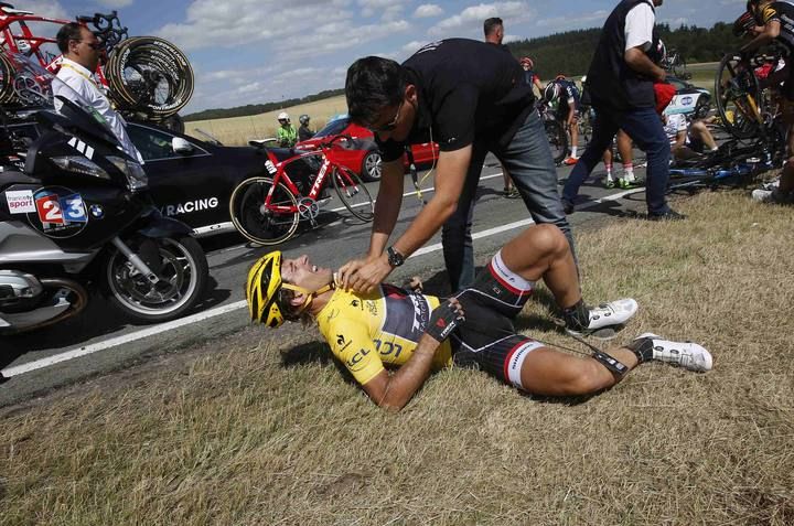 Imágenes de la tercera etapa del Tour de Francia, en la que ha conquistado el triunfo Purito Rodríguez
