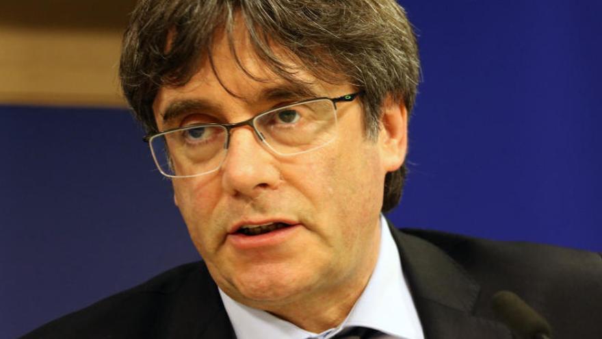 Puigdemont, durant una roda de premsa