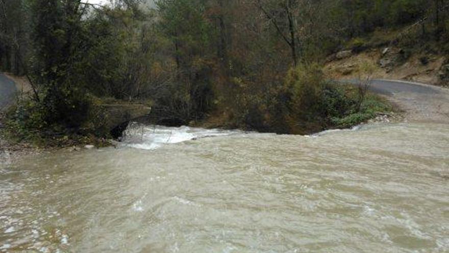 Crescuda de la riera de Canalda al desembre del 2014