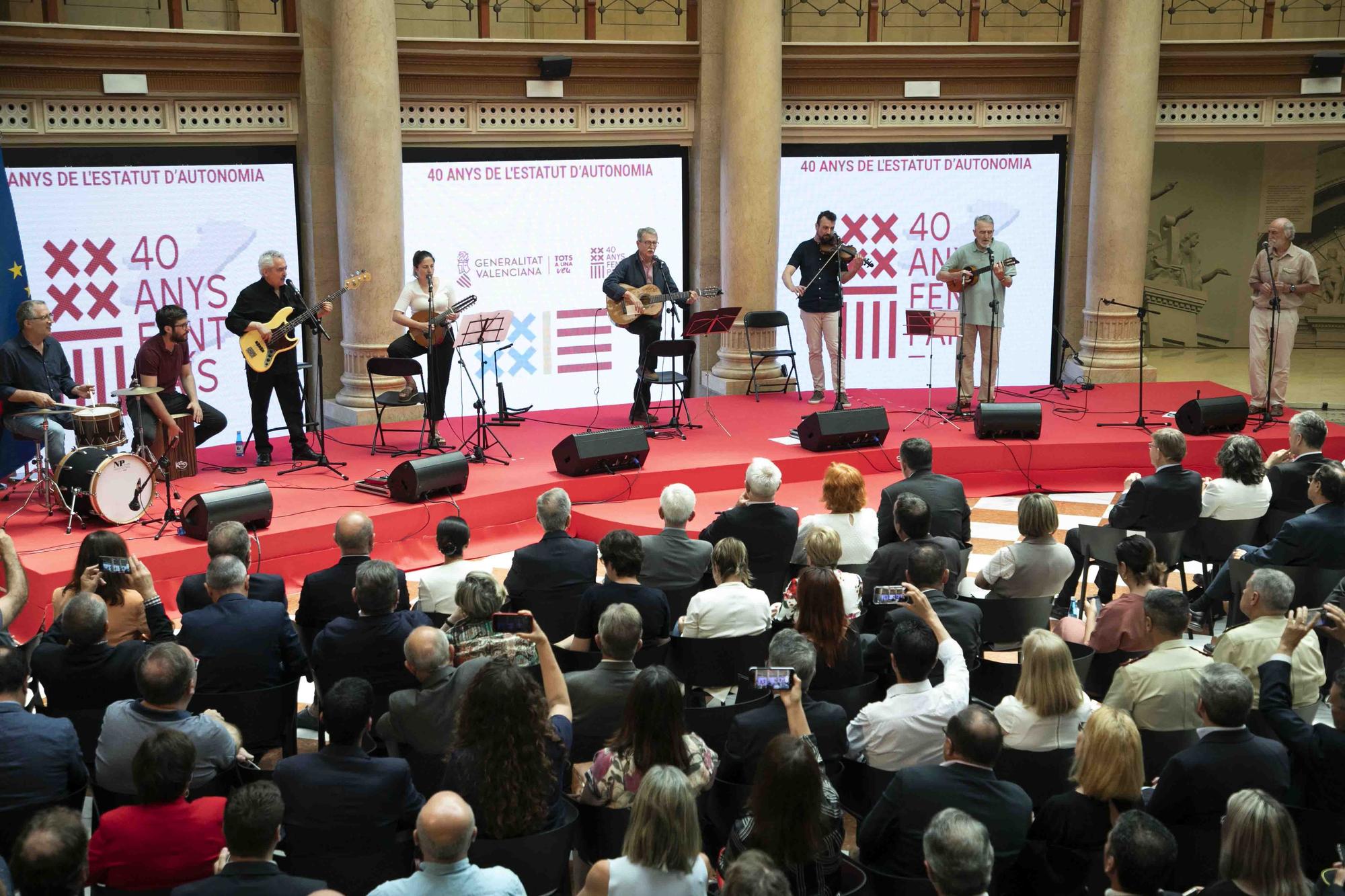 Acto de conmemoración del 40 aniversario del Estatut d'Autonomia de la Comunitat Valenciana