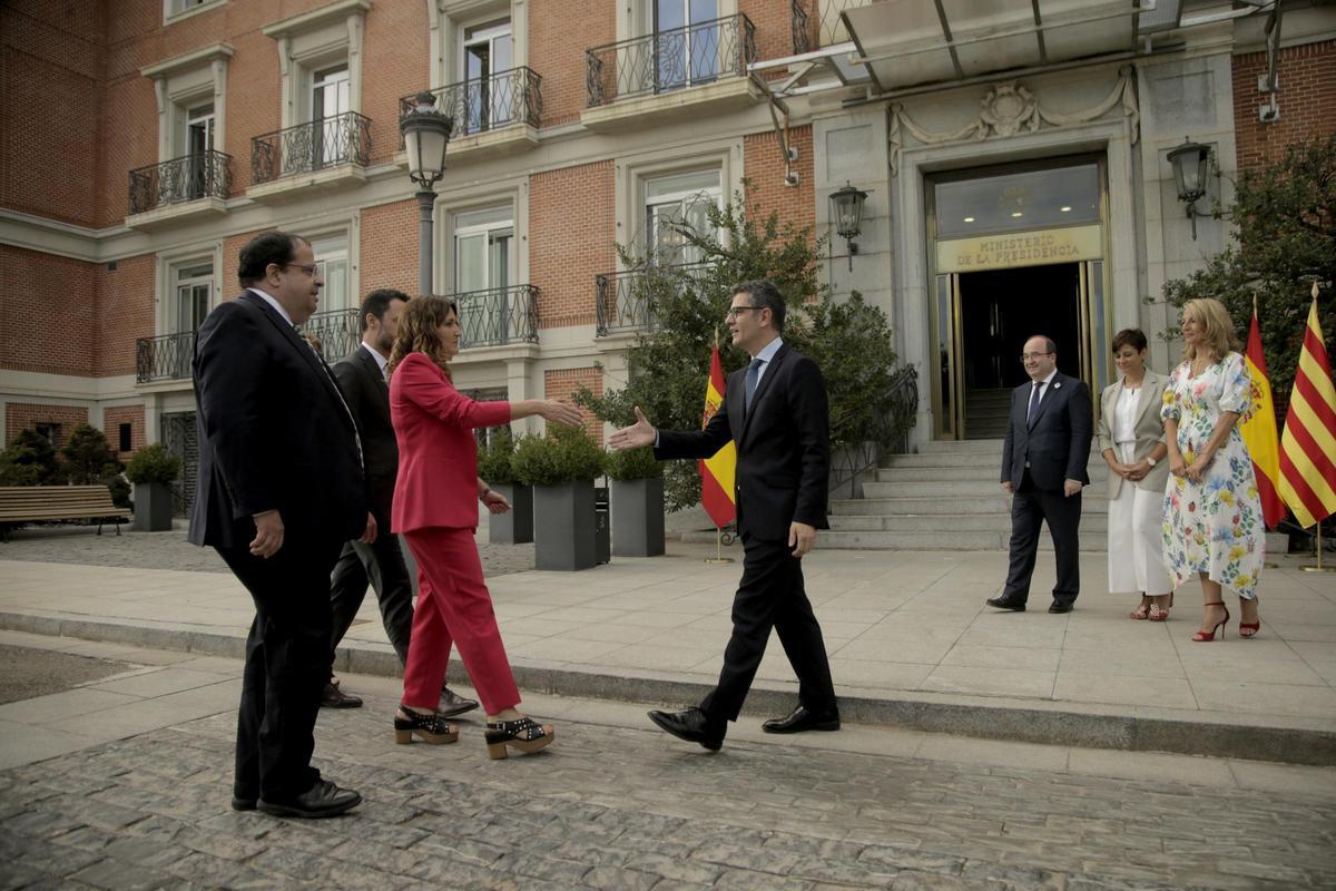 Imagen de la tercera y por ahora última reunión de la mesa de diálogo.