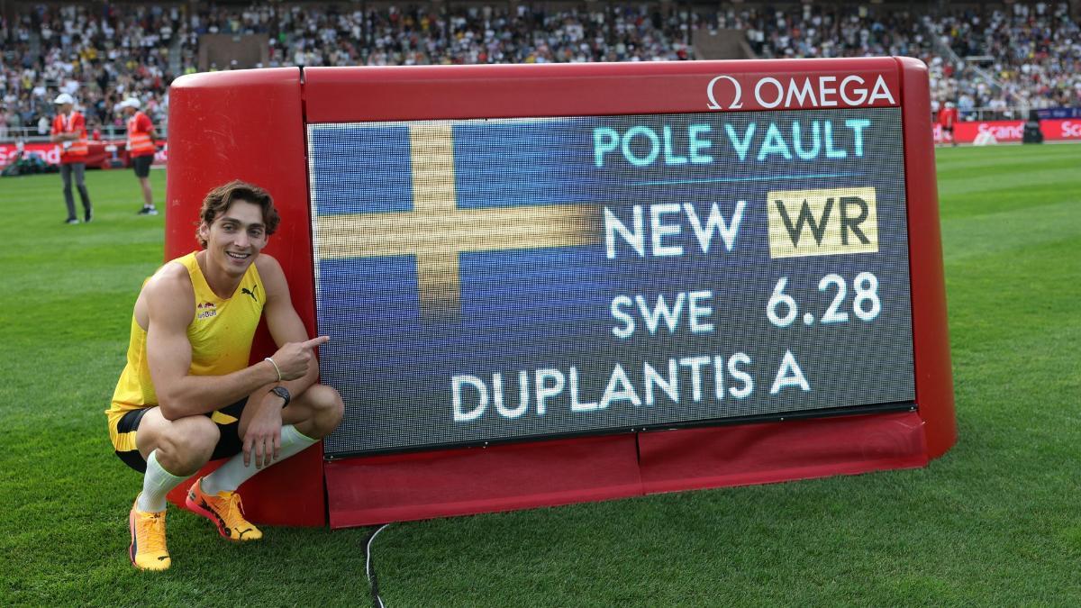 Duplantis el 15 de junio cuando volvió a marcar un nuevo récord mundial