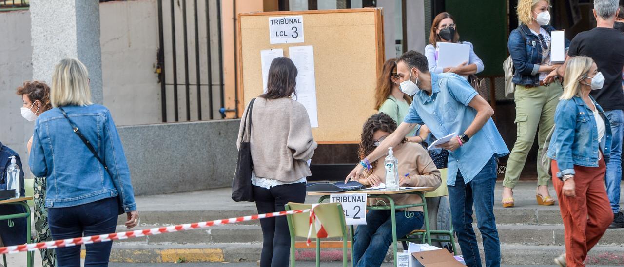 Jornada de oposiciones de Educación el pasado año.