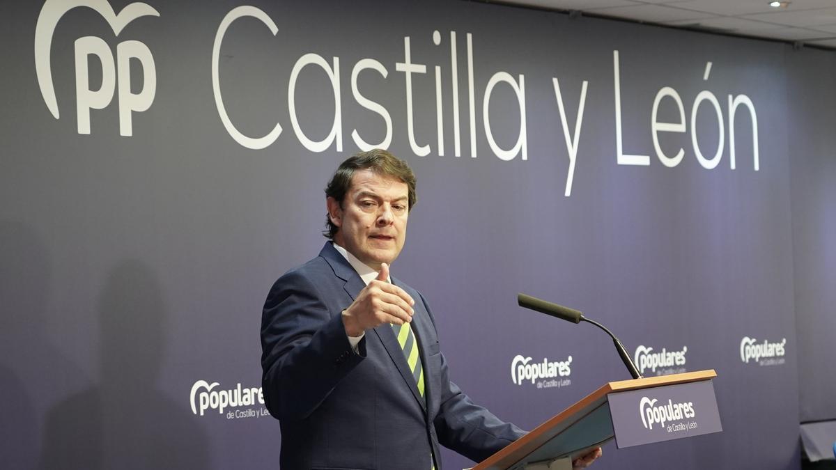 El presidente de la Junta y del PP de Castilla y León, Alfonso Fernández Mañueco.