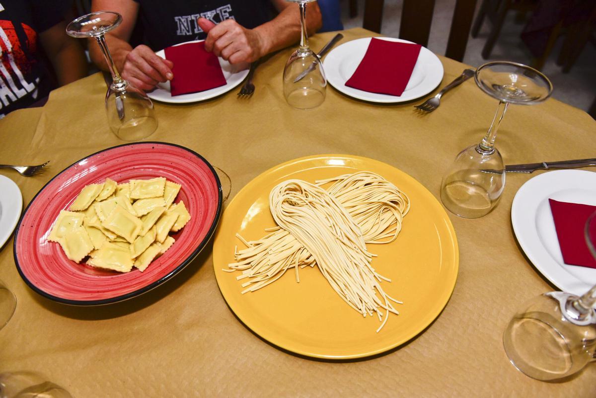 La pasta fresca del restaurante La Favola, en la Avenida Finisterre.