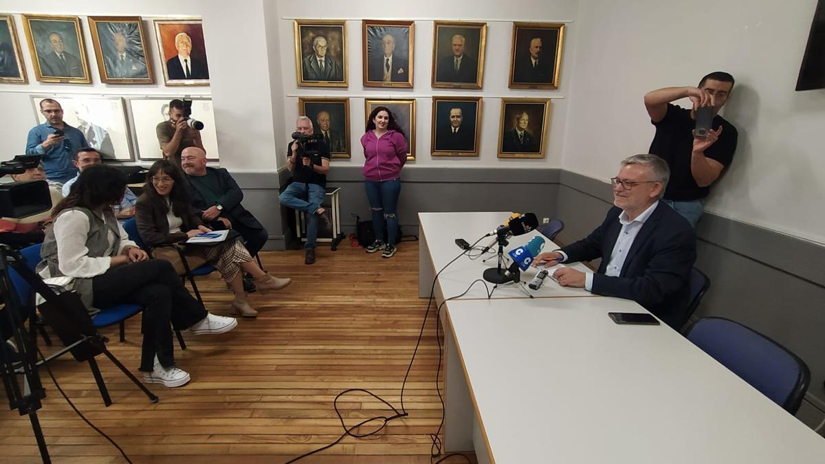 Josep Alandete, durante la rueda de prensa del jueves