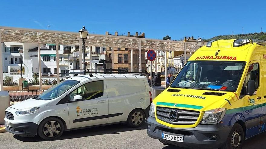 La ambulancia se desplazó al lugar donde la mujer sufrió el infarto.