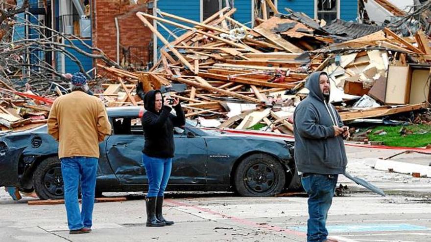 Estat en què va quedar una zona per on va passar un tornado