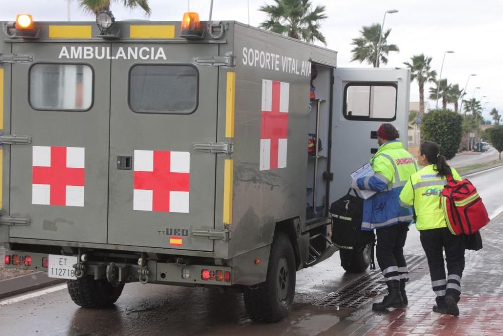 La UME monta su base en Los Alcázares para ayudar