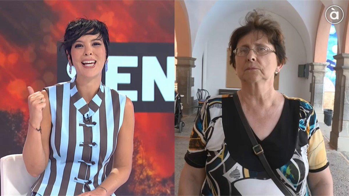 Momento de la entrevista a Susi Bayarri en la cadena valenciana.