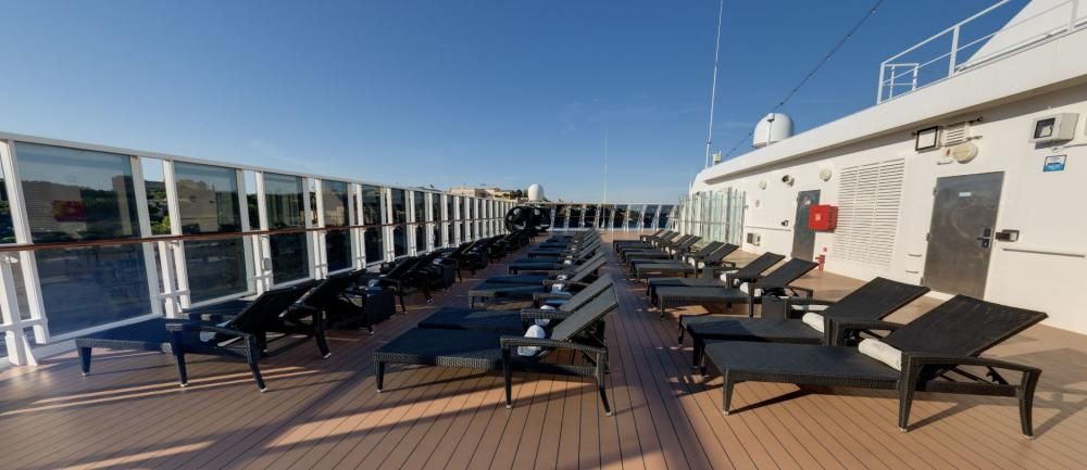 Interior del barco MSC Sinfonía, actualmente atracado en el puerto de València.