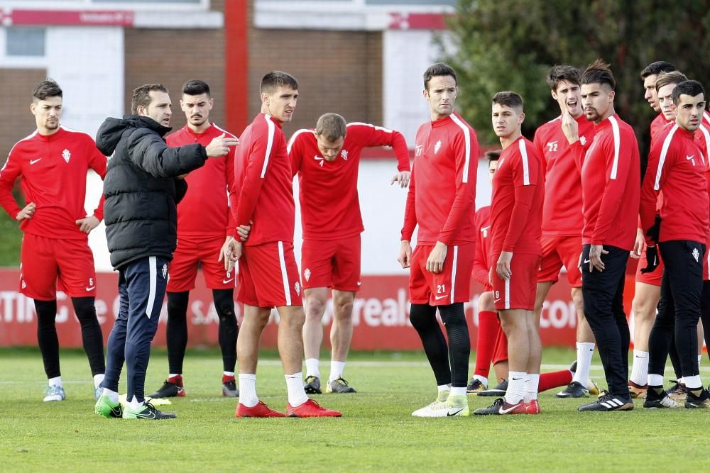 Primer entrenamiento del Real Sporting del 2018