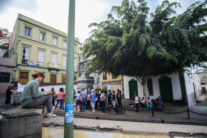 05-07-18. LAS PALMAS DE GRAN CANARIA. Colectivos de El Risco (Risco de San Nicolás, San Bernardo y San Lázaro) se congregarán con el objeto de anunciar a la opinión pública su posición respecto las actuaciones que el Ayuntamiento de Las Palmas de Gran Canaria está promoviendo en el barrio. FOTO: JOSÉ CARLOS GUERRA.  | 05/07/2018 | Fotógrafo: José Carlos Guerra