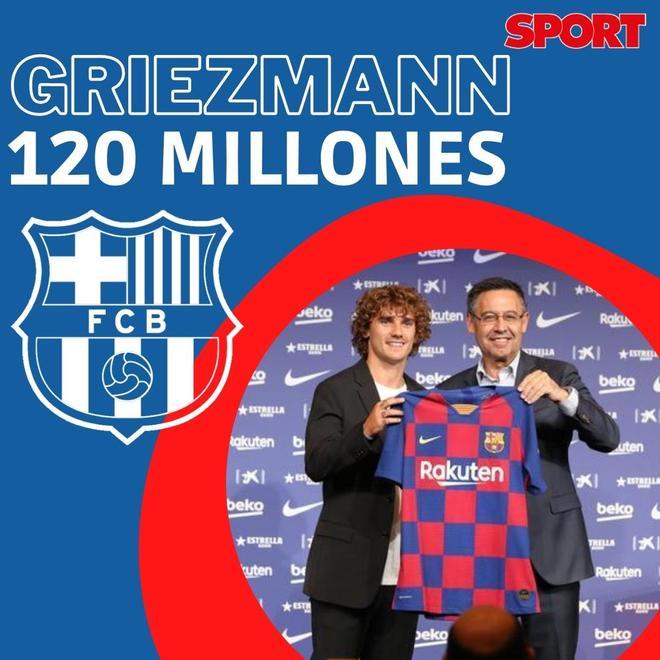 Tras el adiós de Neymar, Griezmann fue uno de los parches para acompañar a Messi y Suárez. Costó 120M y no cumplió las expectativas