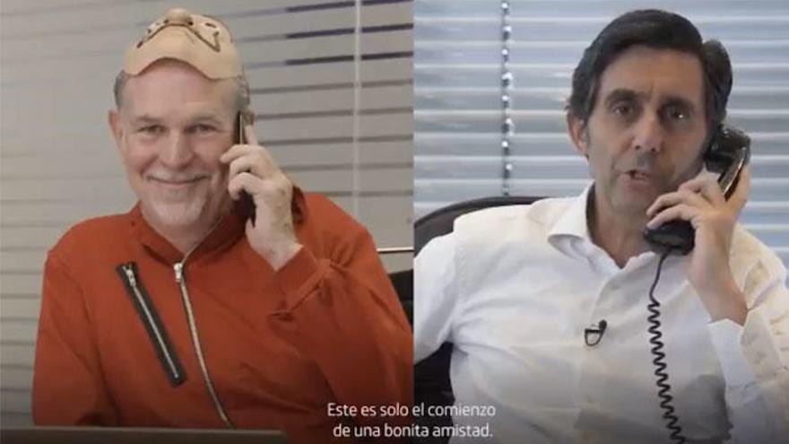 José María Álvarez-Pallete y Reed Hastings anuncian su acuerdo