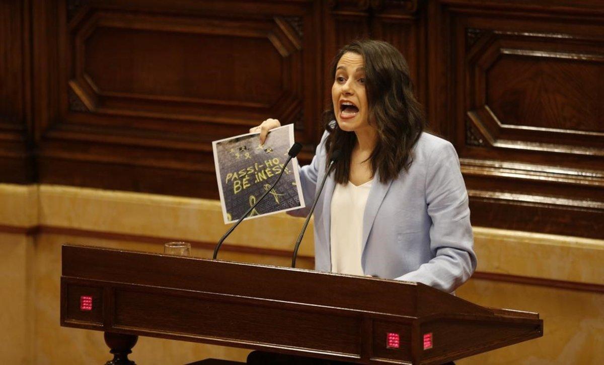 Inés Arrimadas, en su último día en el Parlament.