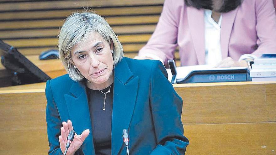 La consellera de Justicia, Elisa Núñez, en una imagen de archivo en las Cortes.