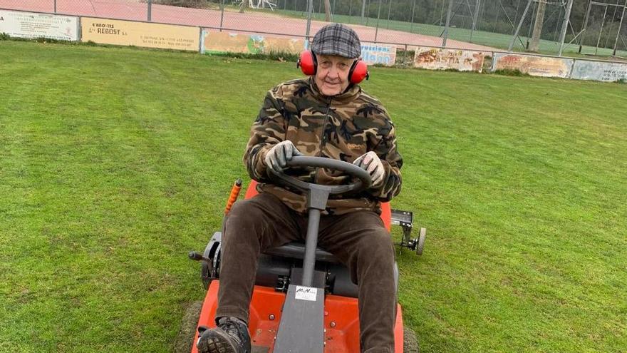 Pere Rigall, al camp de l'Agullana