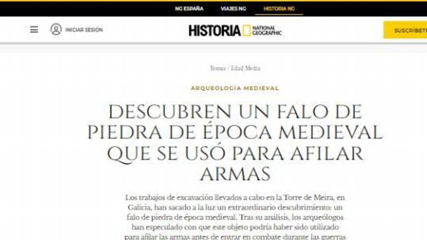 National Geographic recorre el “extraordinario descubrimiento” del pene medieval de Meira