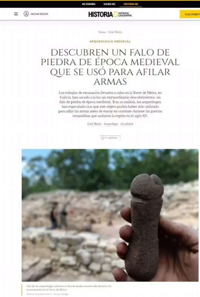 National Geographic recorre el “extraordinario descubrimiento” del pene medieval de Meira