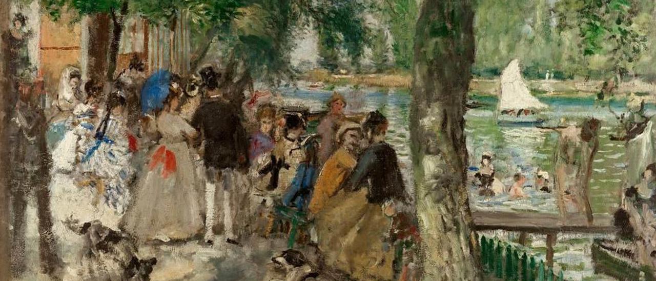 &quot;Baños en el Sena&quot;, uno de los cuadros de Renoir que pueden verse en la muestra del Thyssen.