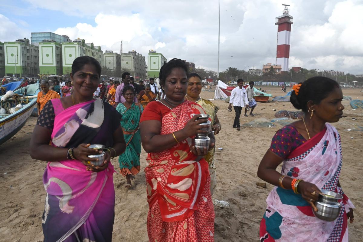 Plegarias en Chennai (Índia) en homenaje a las víctimas del tsunami del 2004 en el Índico