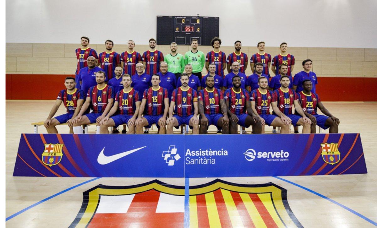 El Barça de balonmano se hizo la foto oficial