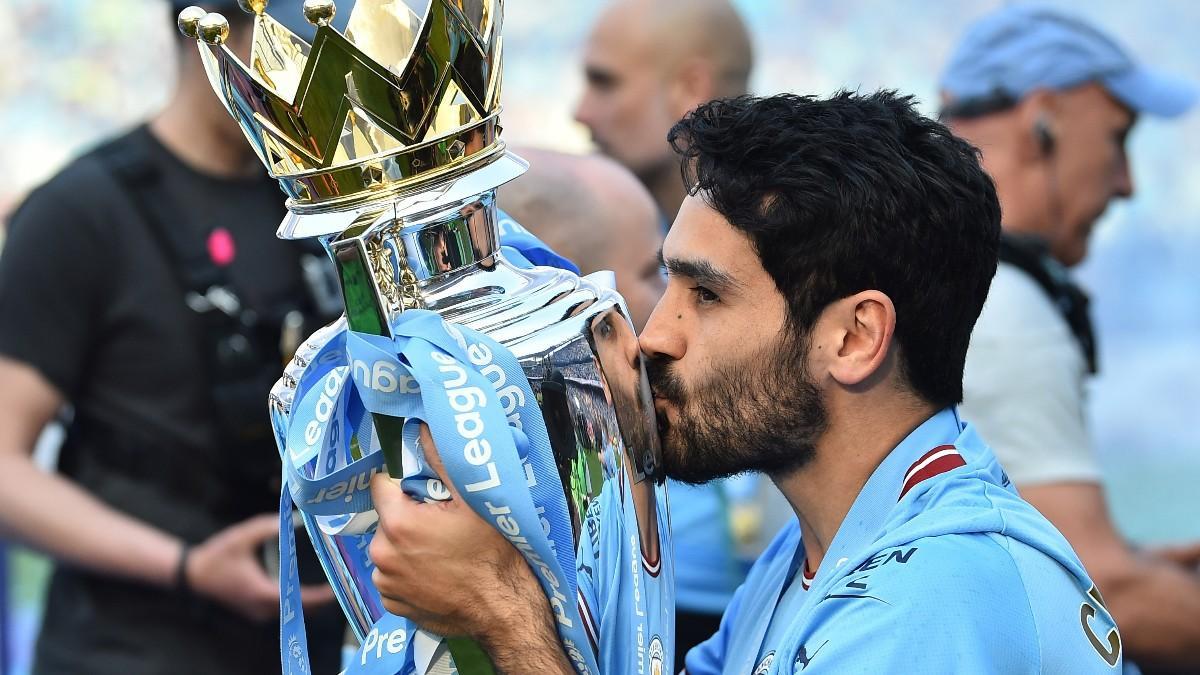 Gündogan celebra el título de la Premier League