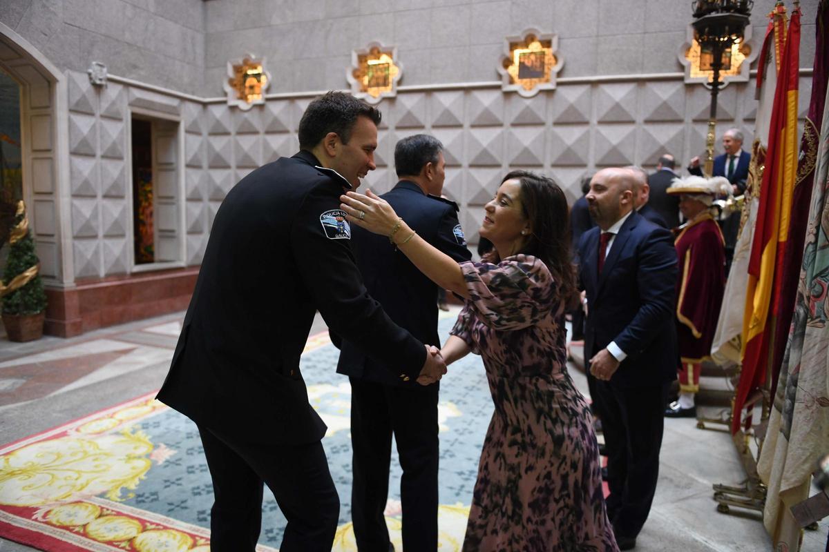 Recepción de Navidad en María Pita